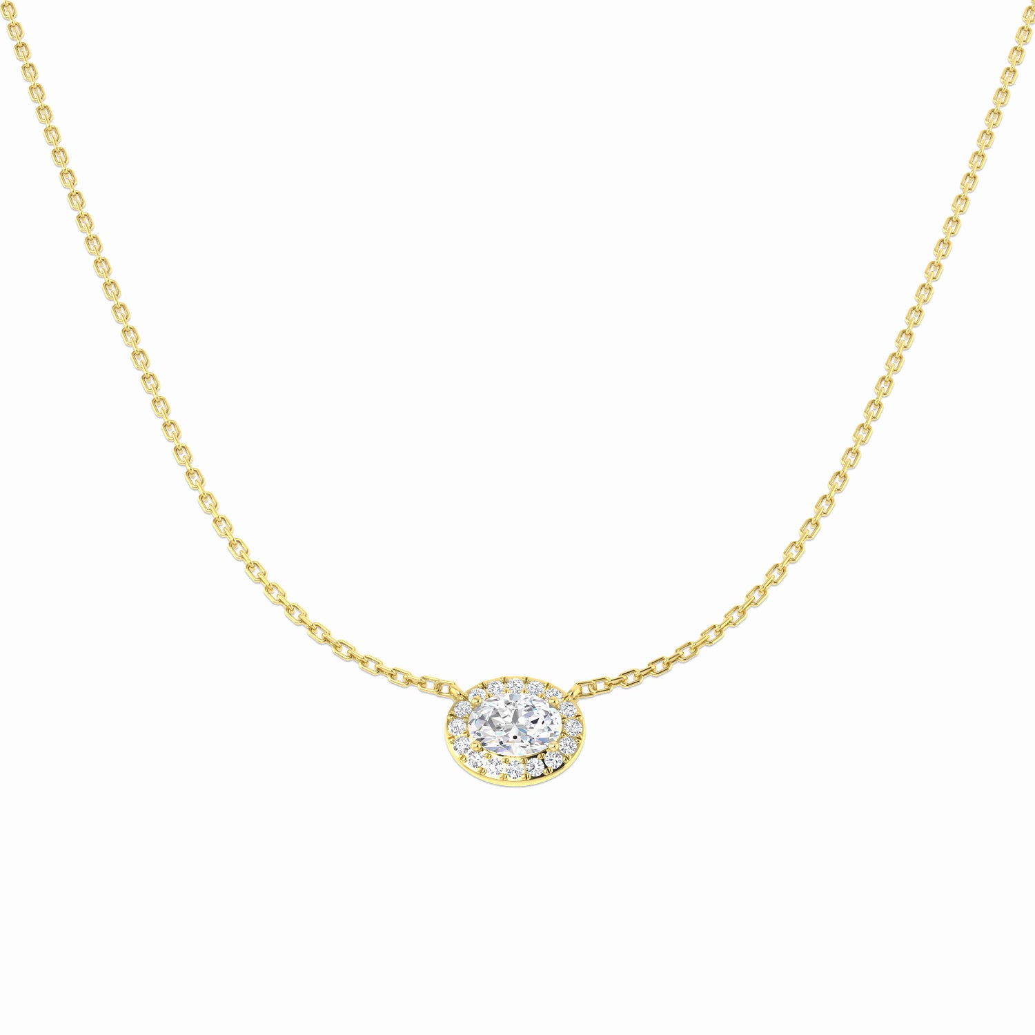 9ct Yellow Gold 0.63ct Laboratory Grown CVD Necklace