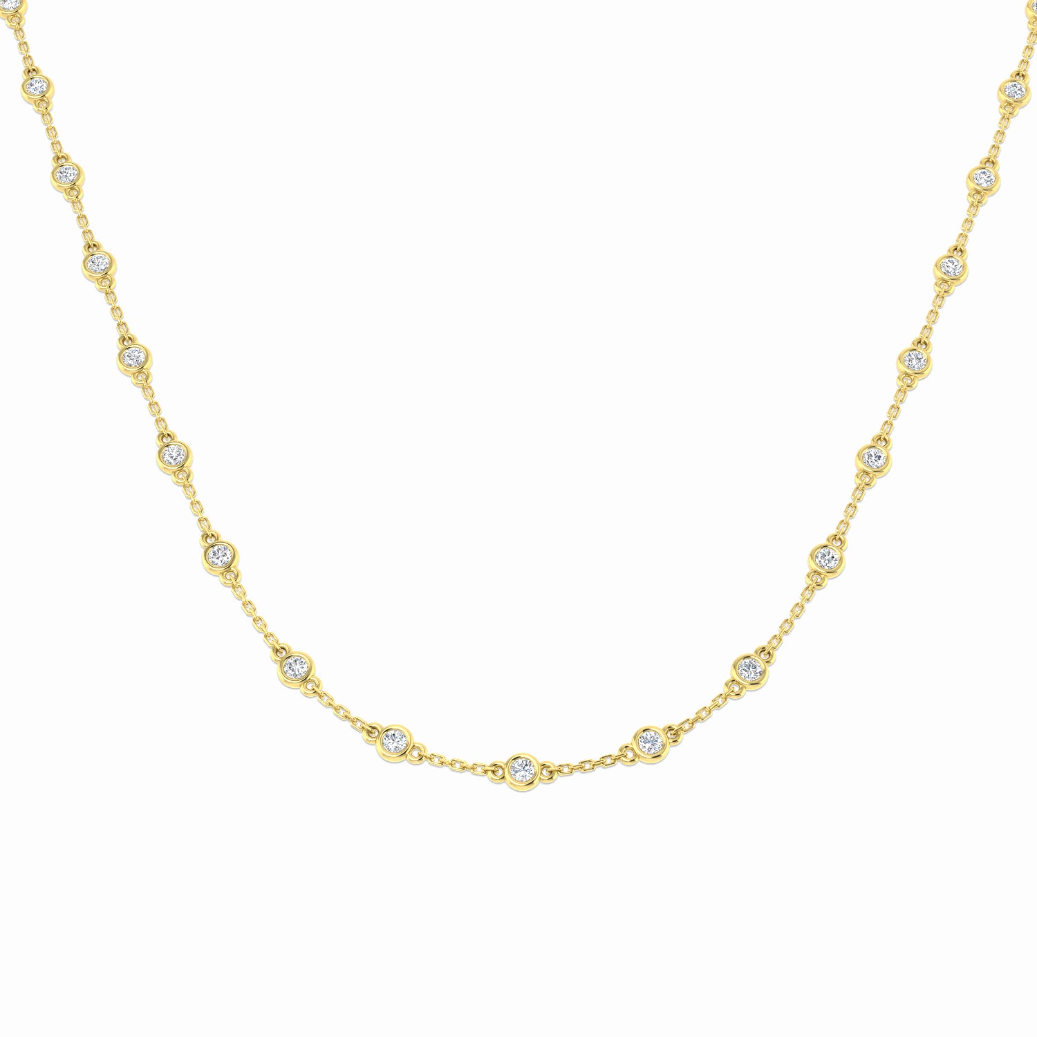 9ct Yellow Gold 1.76ct Laboratory Grown CVD Necklace