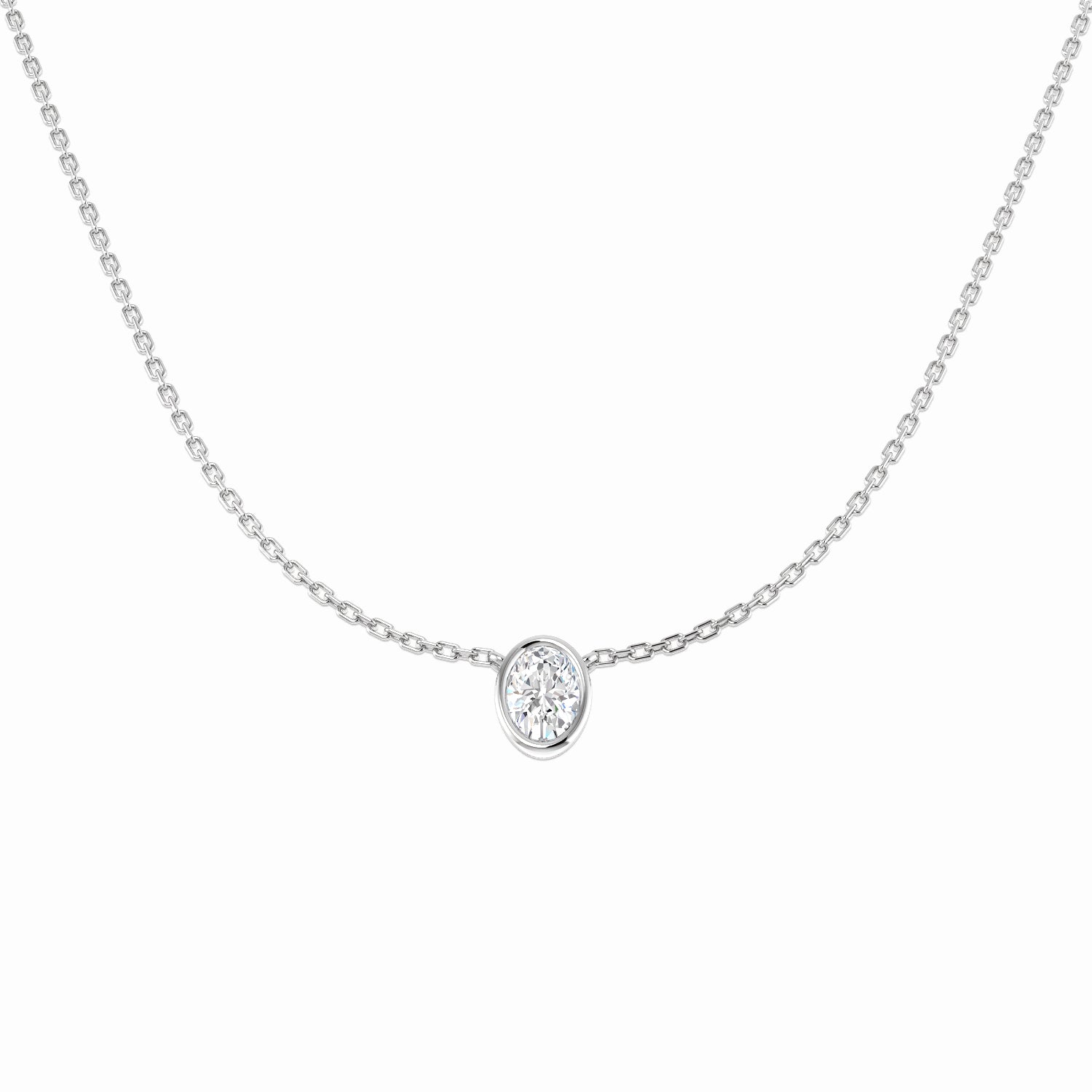 9ct White Gold 0.55ct Laboratory Grown CVD Necklace