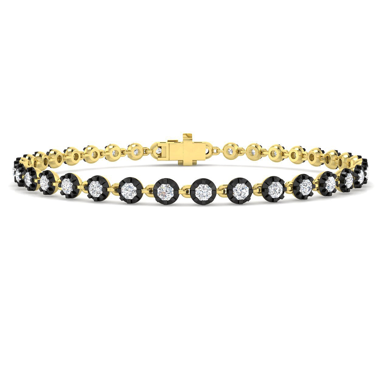 9ct Yellow Gold 2.06ct Laboratory Grown CVD Bracelet