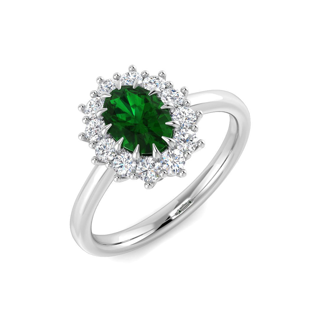 Platinum 1.17ct Emerald Ring
