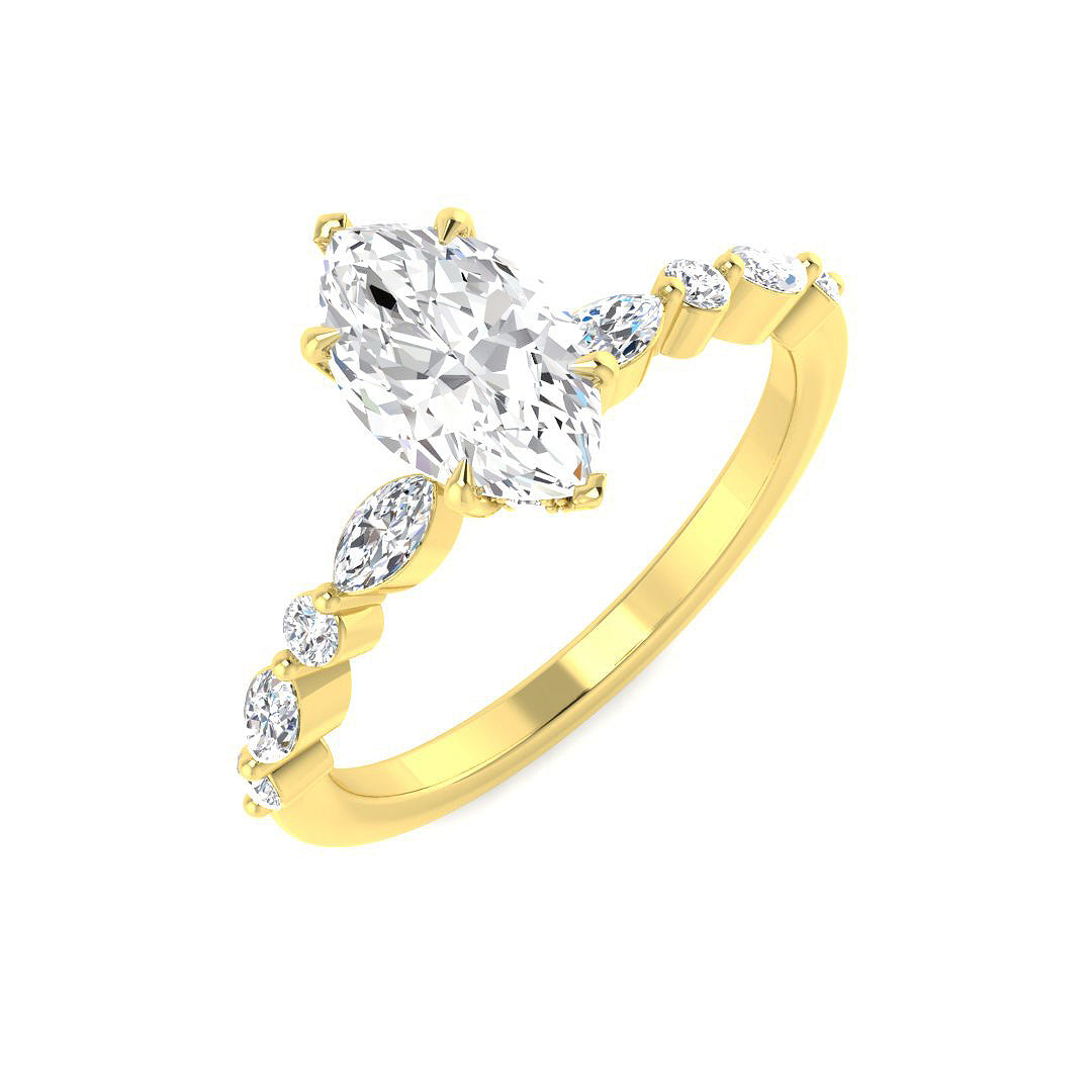 18ct Yellow Gold 1.38ct E VS2 Laboratory Grown CVD Ring