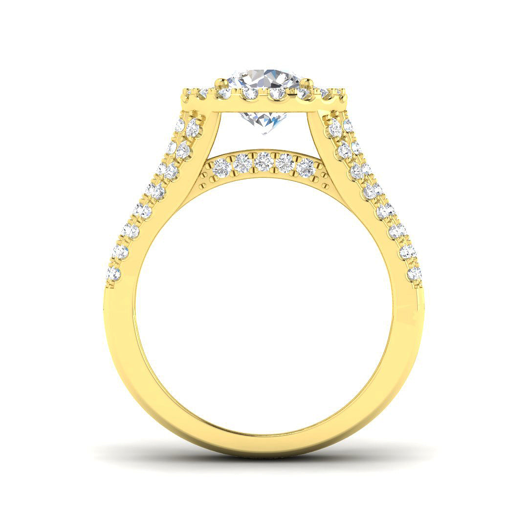 18ct Yellow Gold 2.41ct E VS2 Laboratory Grown CVD Ring