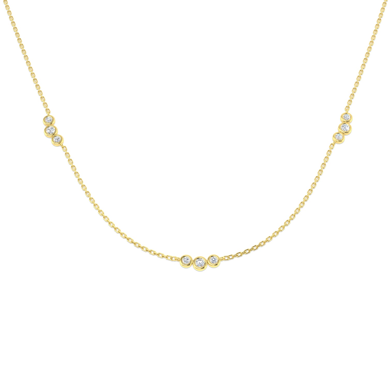 9ct Yellow Gold 0.55ct G SI2 Diamond Necklace