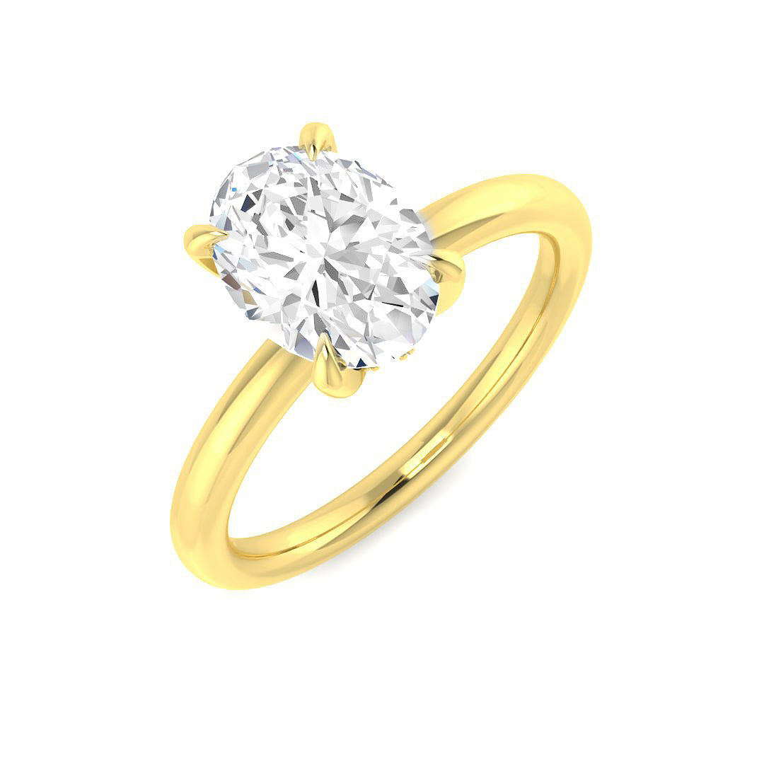 9ct Yellow Gold 1.59ct E VS2 Laboratory Grown CVD Ring