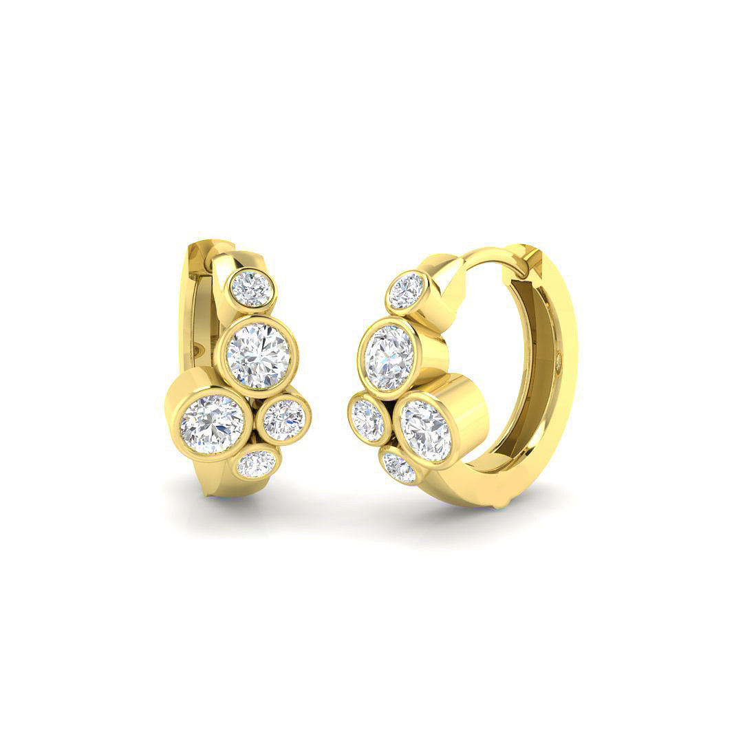 9ct Yellow Gold 0.61ct Laboratory Grown CVD Earrings