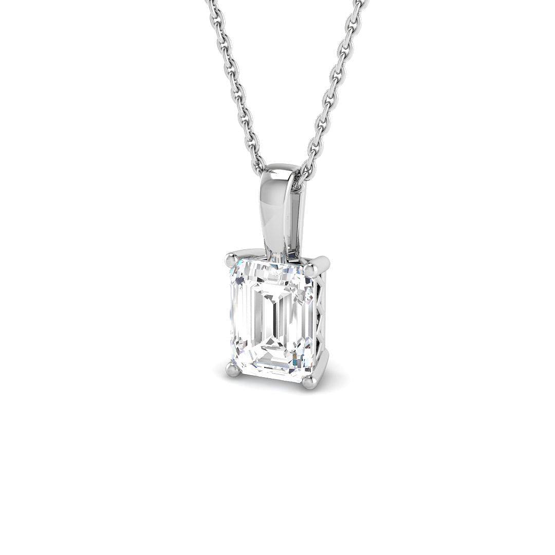 9ct White Gold 1.51ct E VS2 Laboratory Grown CVD Pendant