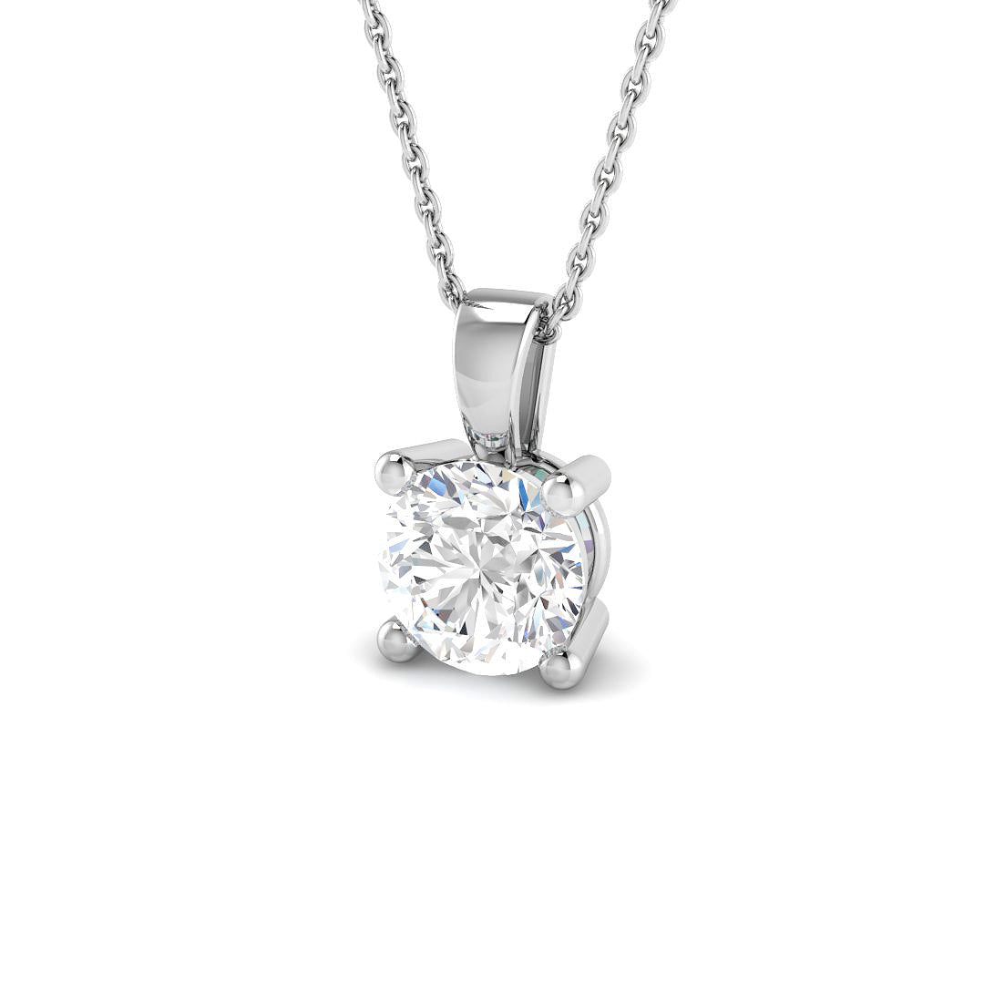 9ct White Gold 1.45ct Laboratory Grown CVD Pendant