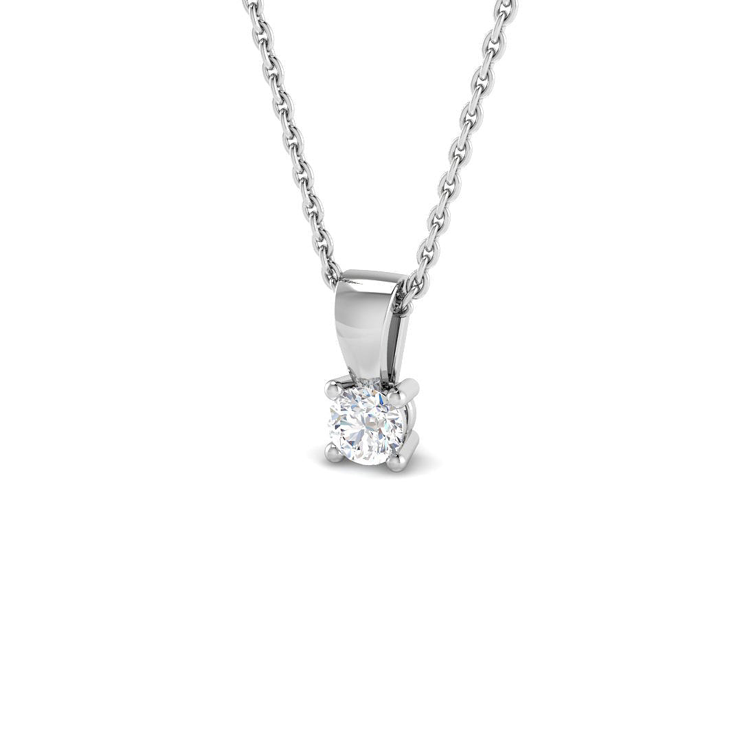 9ct White Gold 0.19ct G I1 Diamond Pendant
