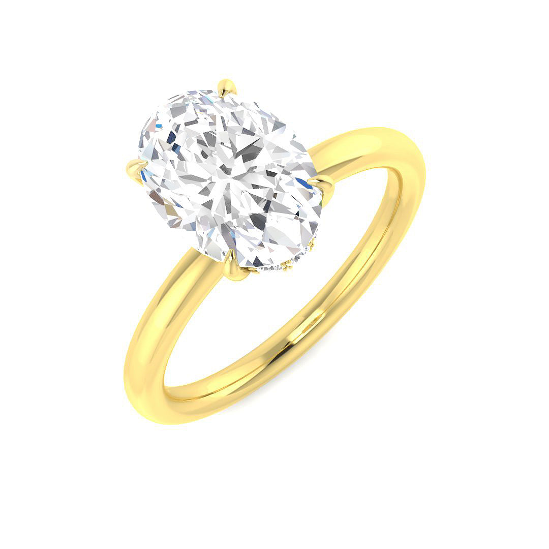 9ct Yellow Gold 2.16ct E VS2 Laboratory Grown CVD Ring
