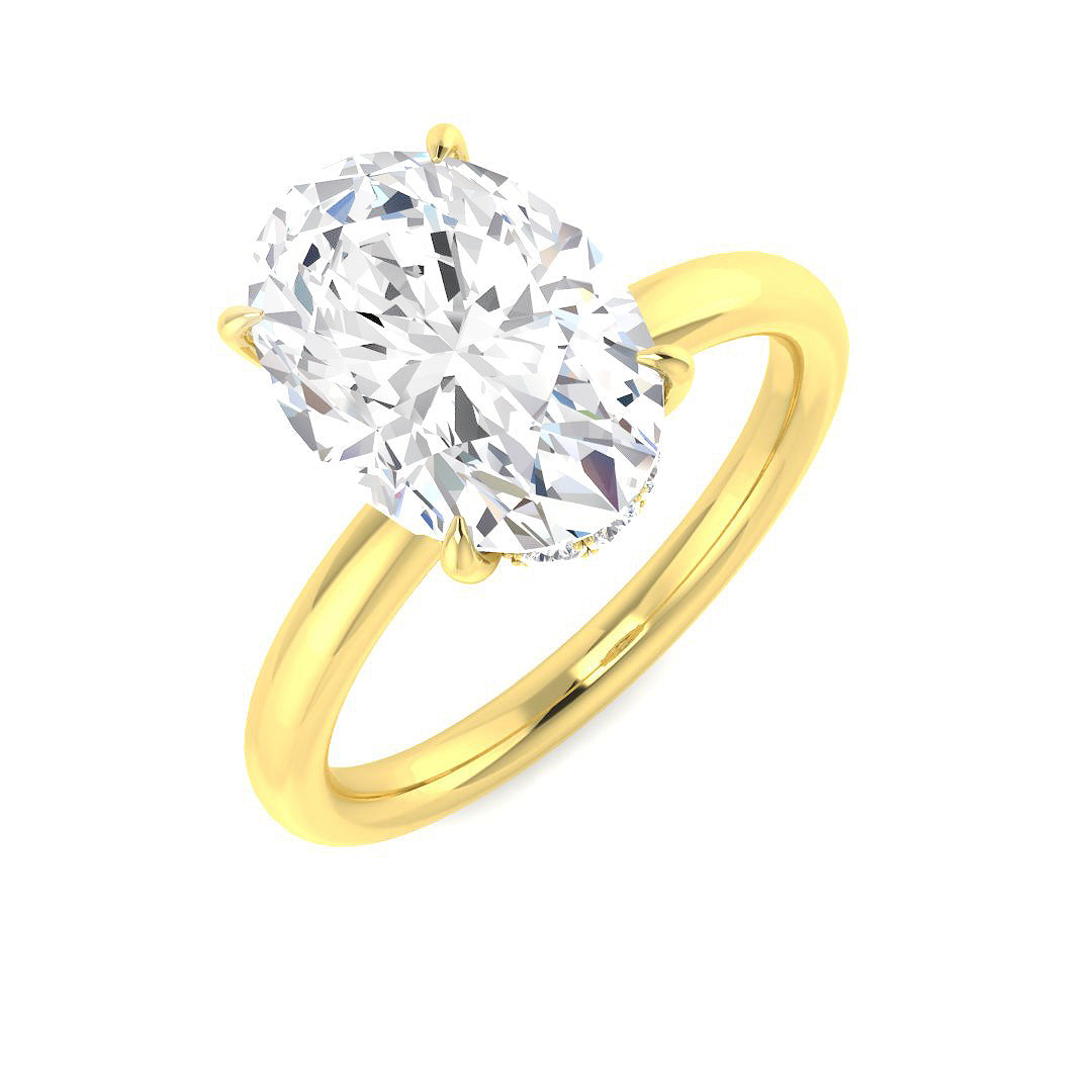 9ct Yellow Gold 3.15ct E VS2 Laboratory Grown CVD Ring