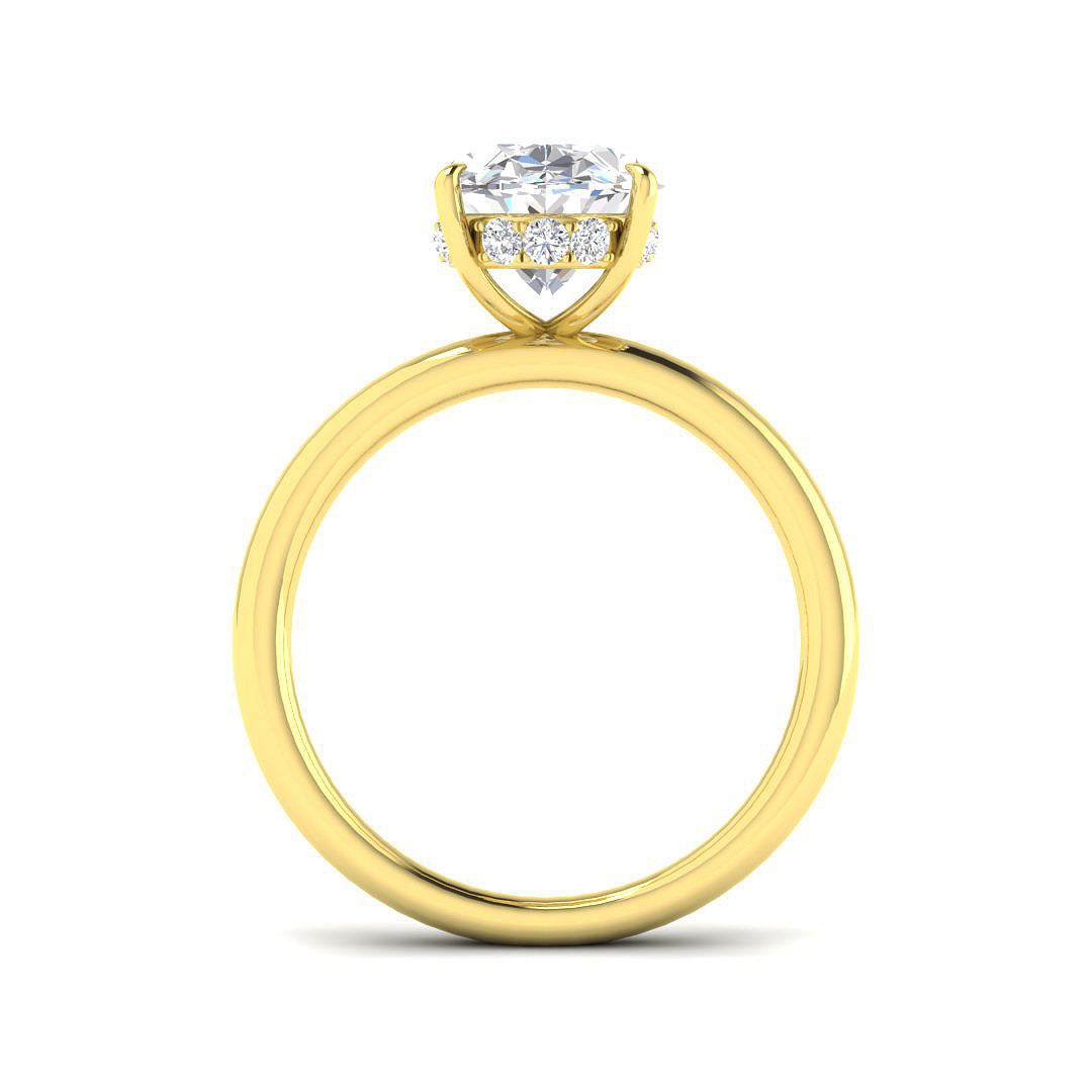 9ct Yellow Gold 3.15ct E VS2 Laboratory Grown CVD Ring