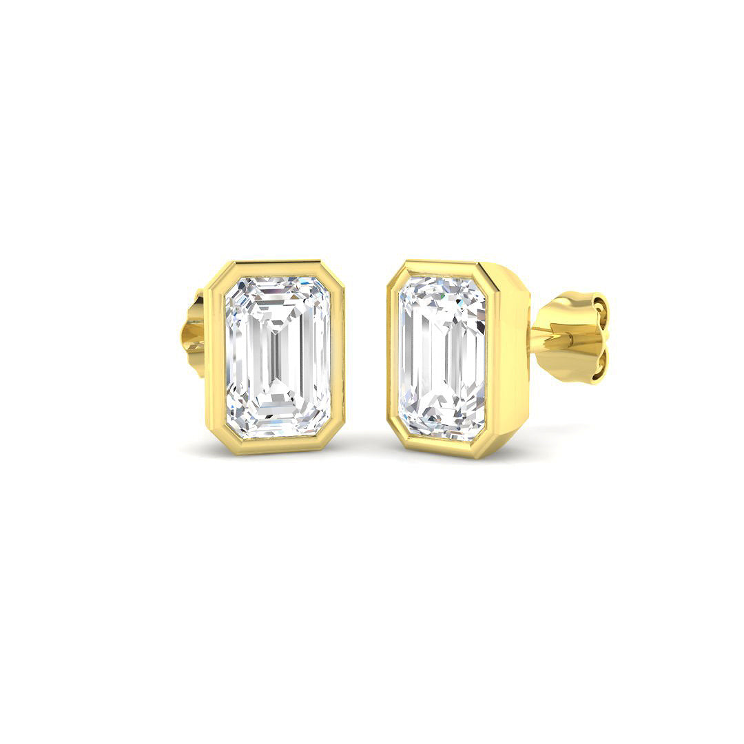 9ct Yellow Gold 3.03ct D VS2 Laboratory Grown CVD Earrings