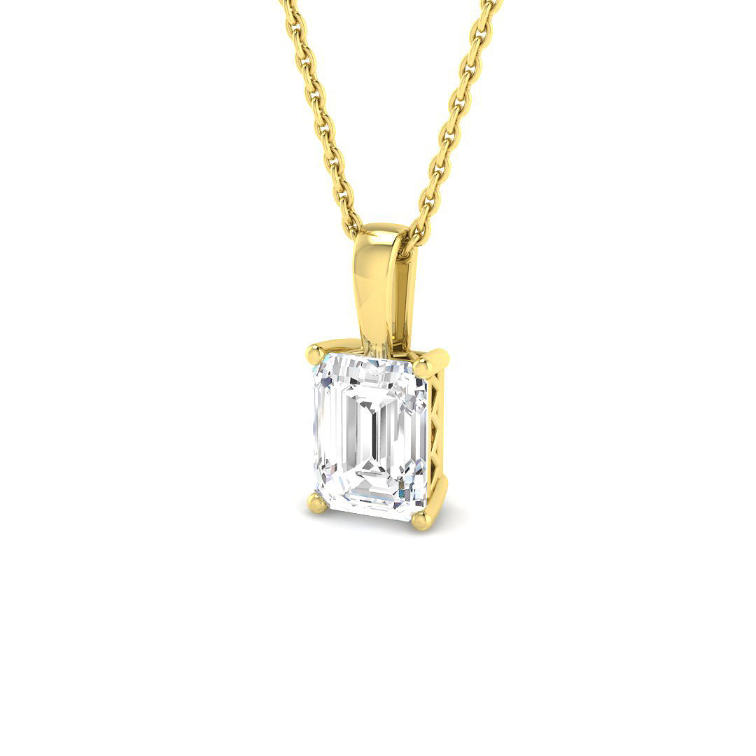9ct Yellow Gold 1.54ct E VS1 Laboratory Grown CVD Pendant