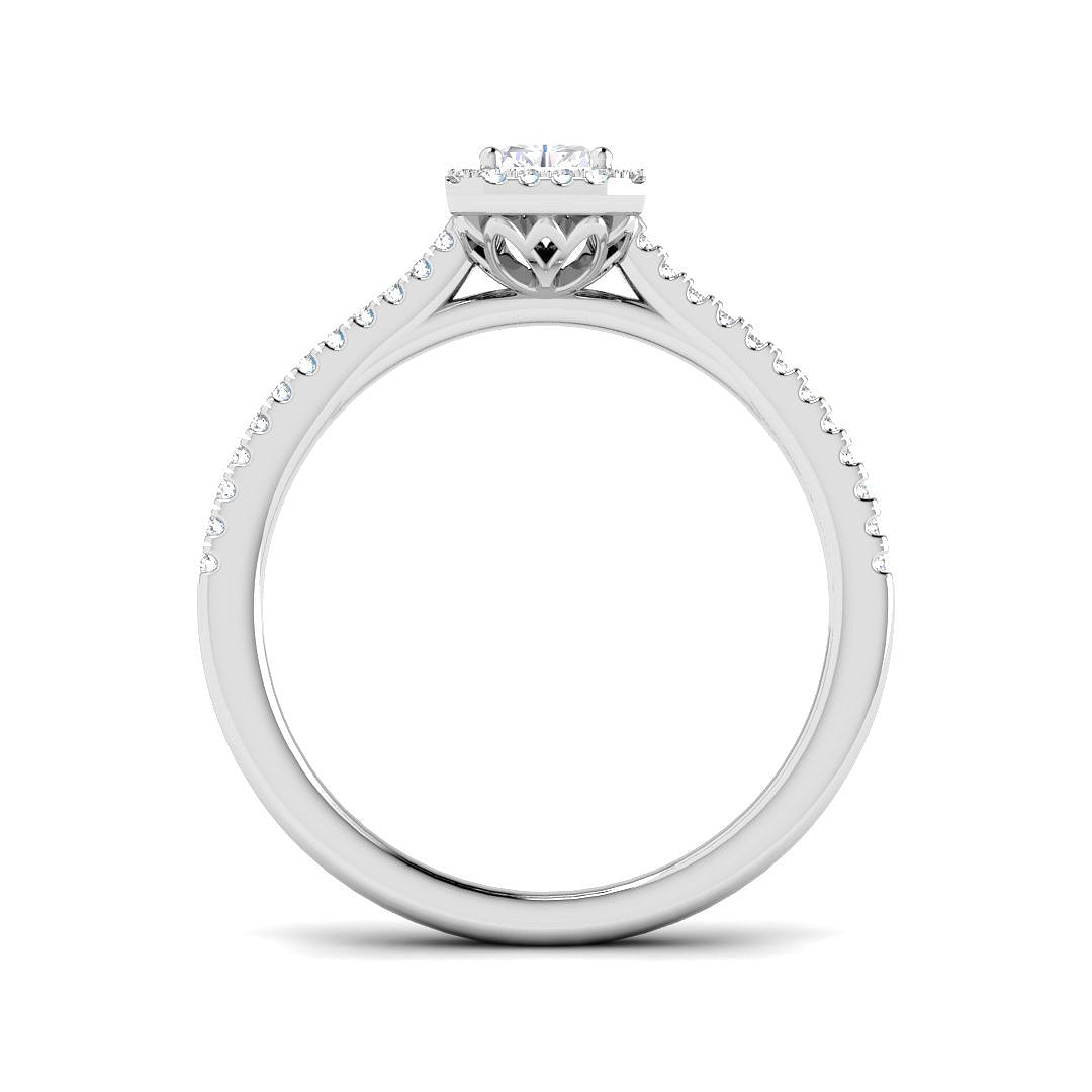 Platinum 0.65ct D SI1 Diamond Ring