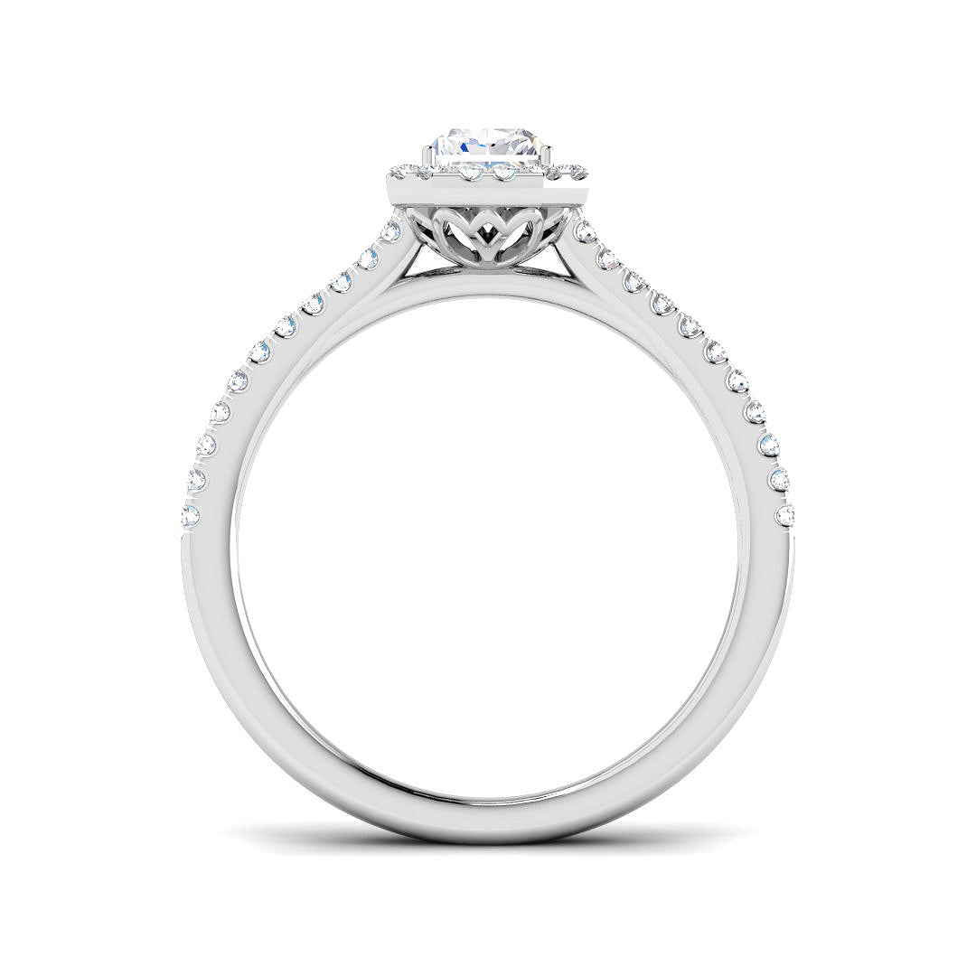 Platinum 0.89ct D SI1 Diamond Ring