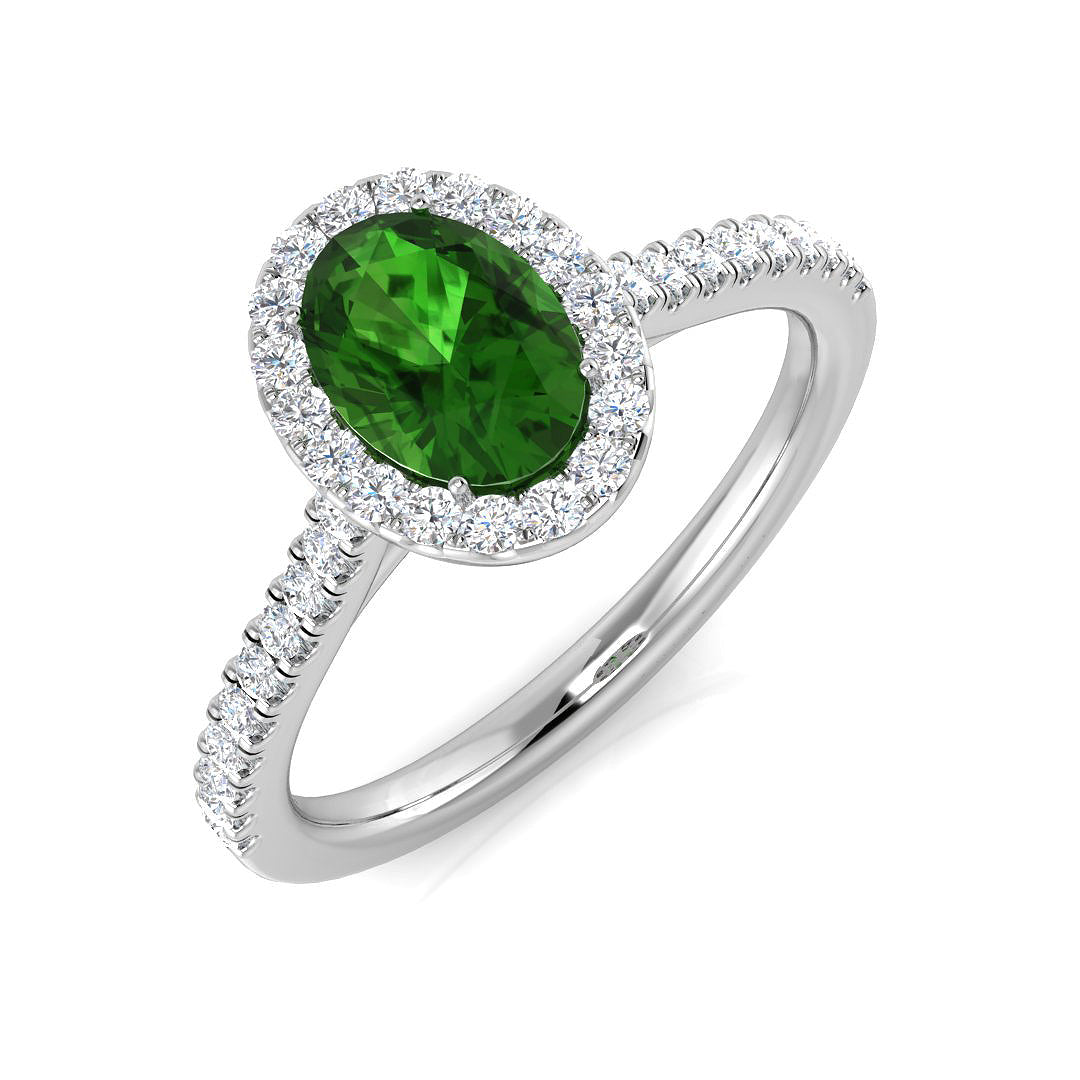 Platinum 1.10ct Tsavorite Ring