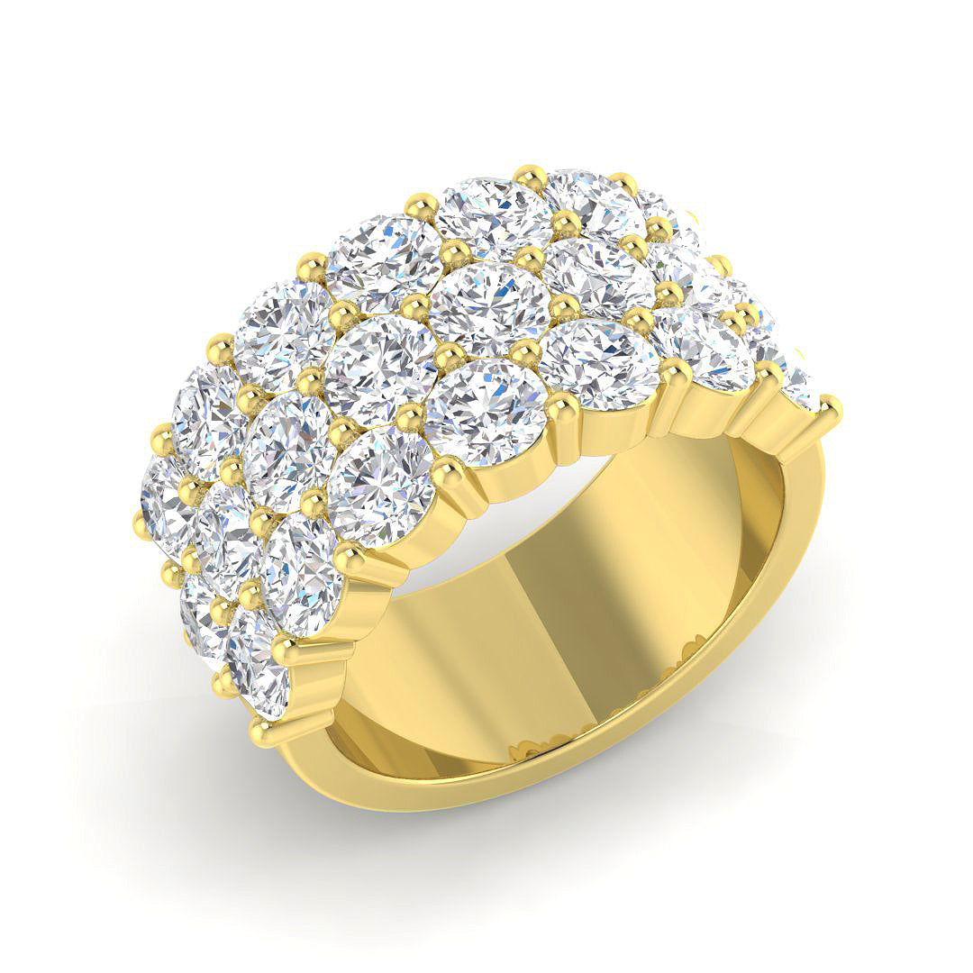 18ct Yellow Gold 4.96ct G SI1 Diamond Ring