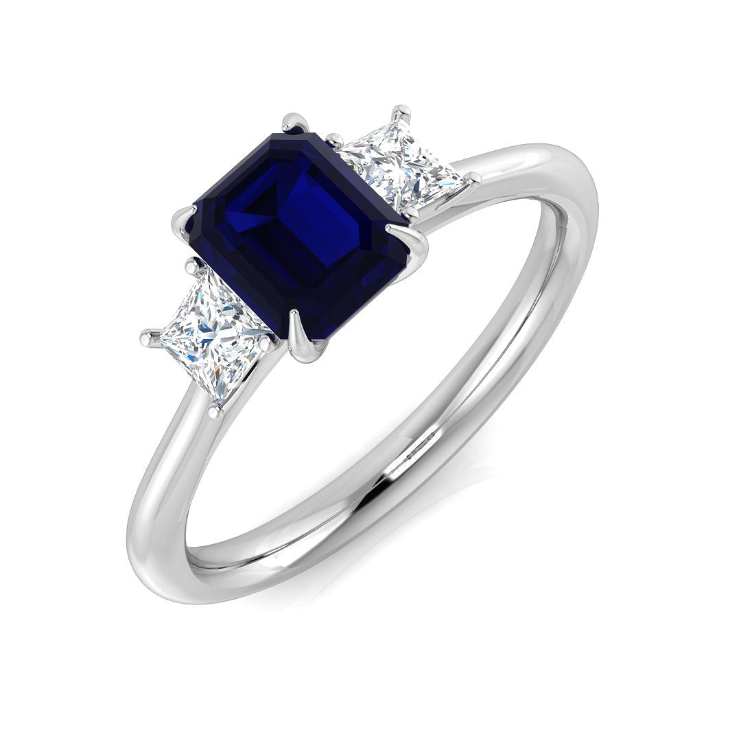 Platinum 1.24ct Blue Sapphire Ring