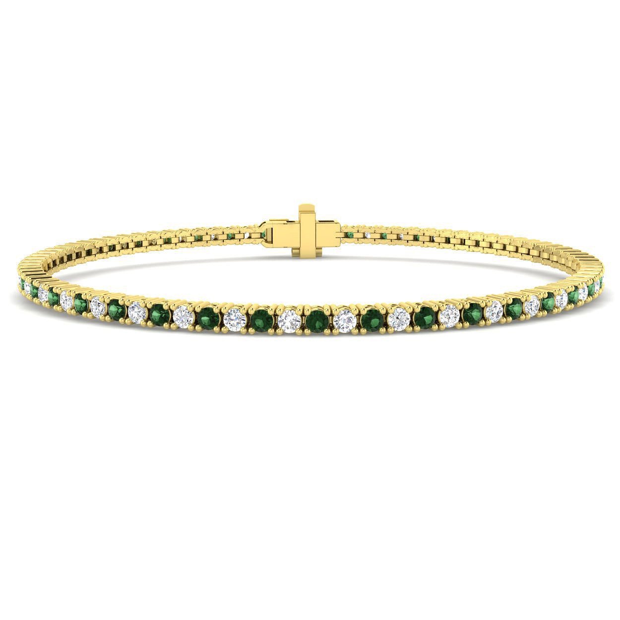 18ct Yellow Gold 2.42ct Tsavorite Bracelet
