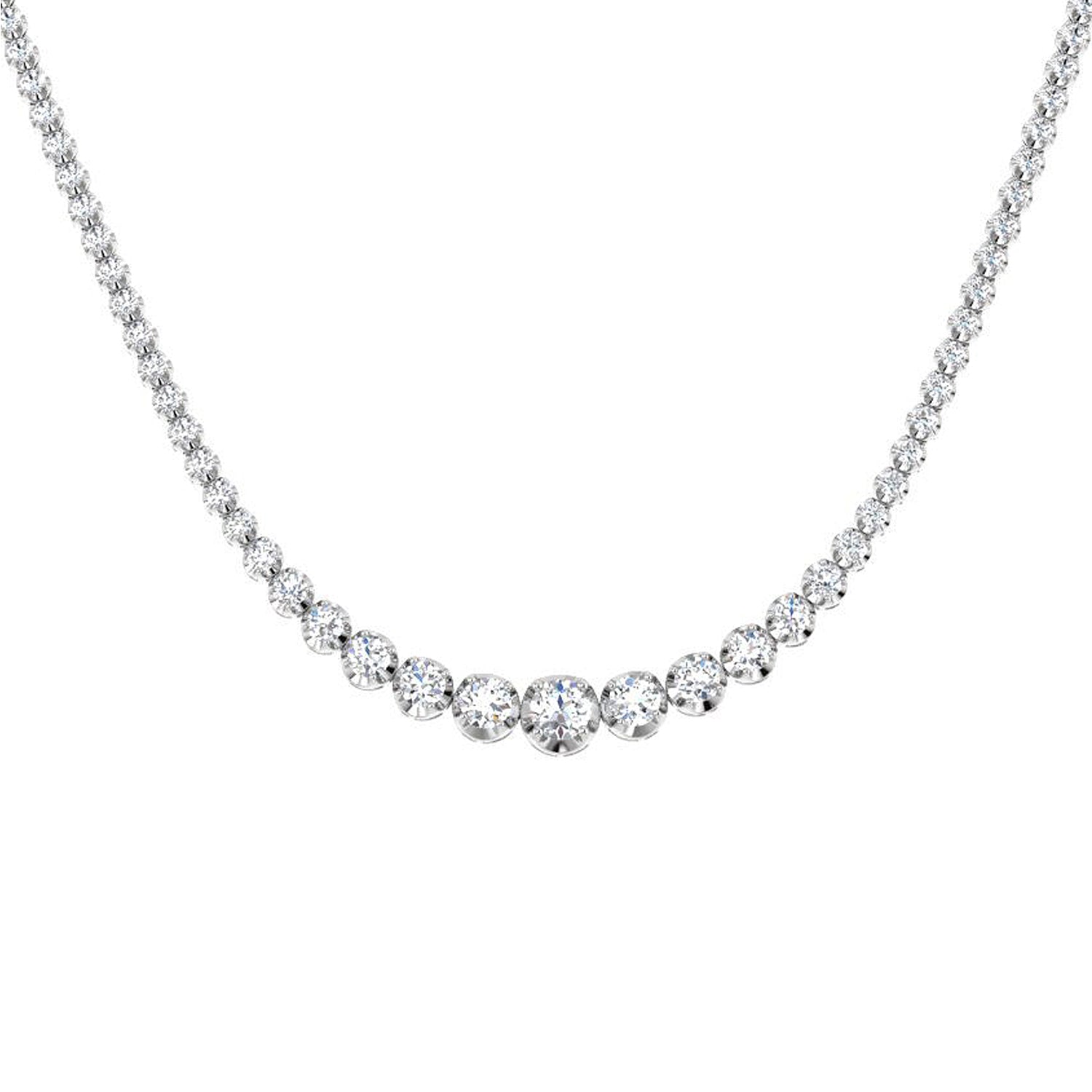 18ct White Gold 5.05ct G SI2 Diamond Necklace