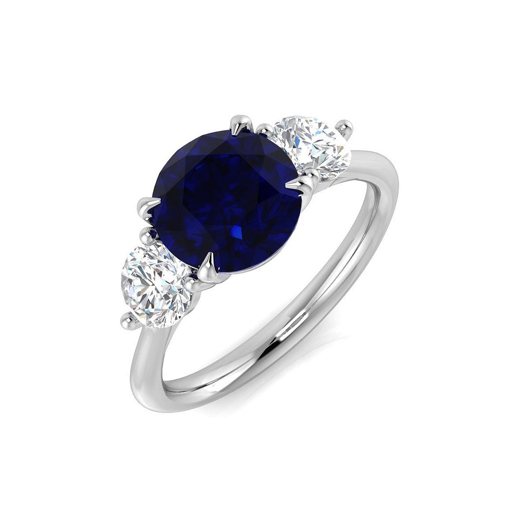 Platinum 3.27ct Blue Sapphire Ring