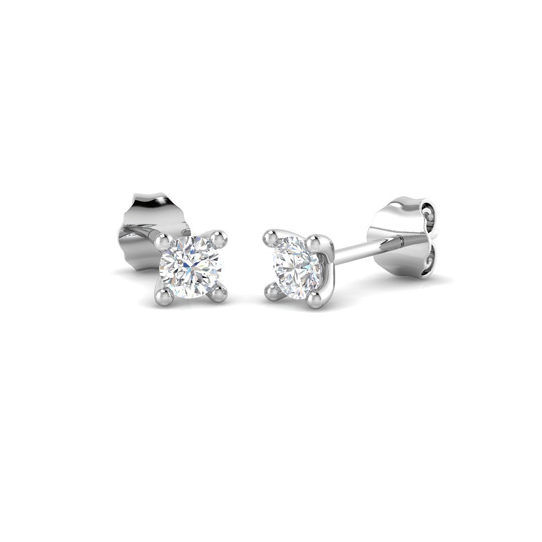9ct White Gold 0.32ct Laboratory Grown CVD Earrings