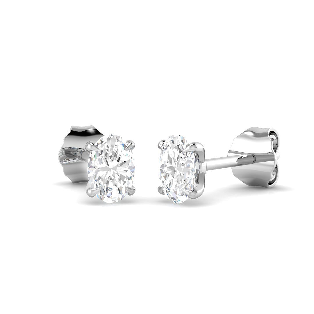 9ct White Gold 0.54ct Laboratory Grown CVD Earrings