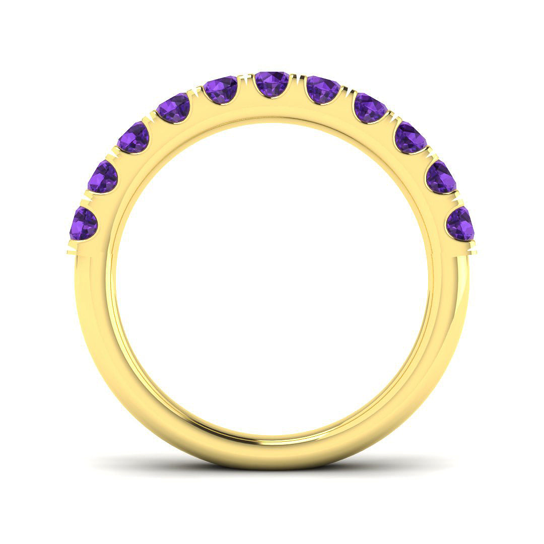 9ct Yellow Gold 0.68ct G SI2 Amethyst Ring