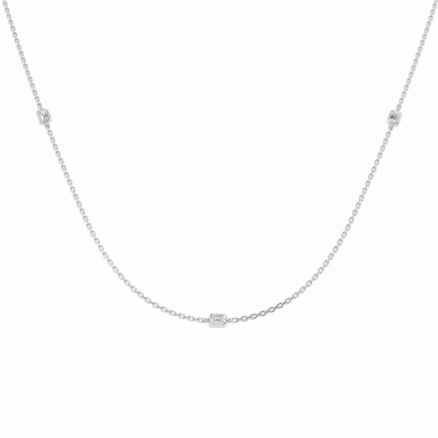 9ct White Gold 0.46ct Laboratory Grown CVD Necklace