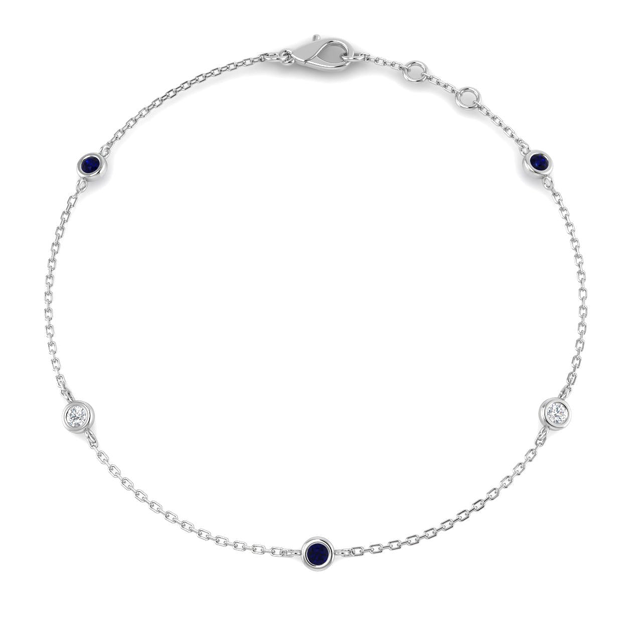 9ct White Gold 0.22ct G SI2 Diamond Bracelet