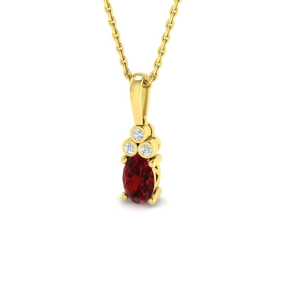9ct Yellow Gold 0.63ct Ruby Pendant