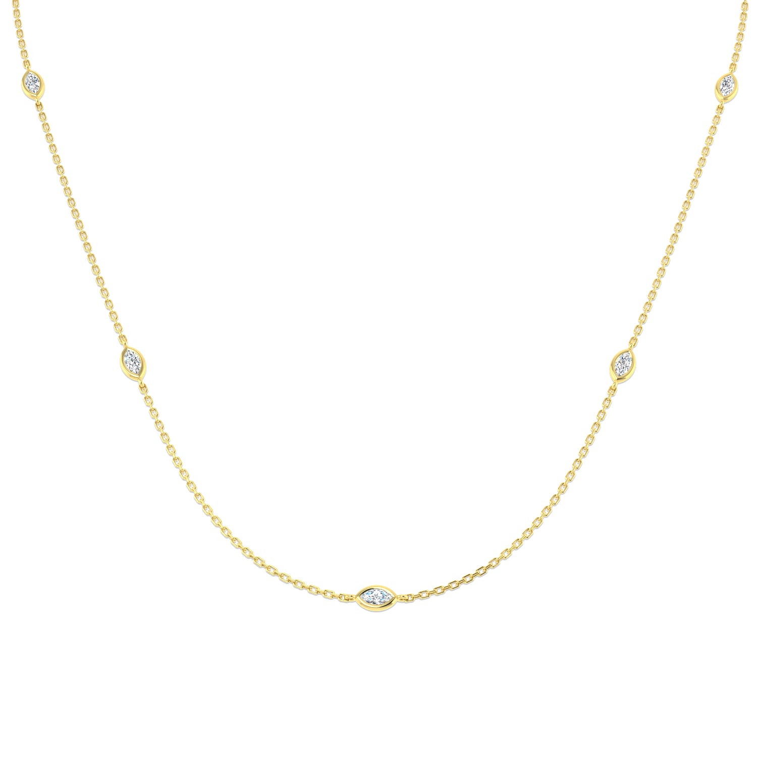 9ct Yellow Gold 0.41ct Laboratory Grown CVD Necklace