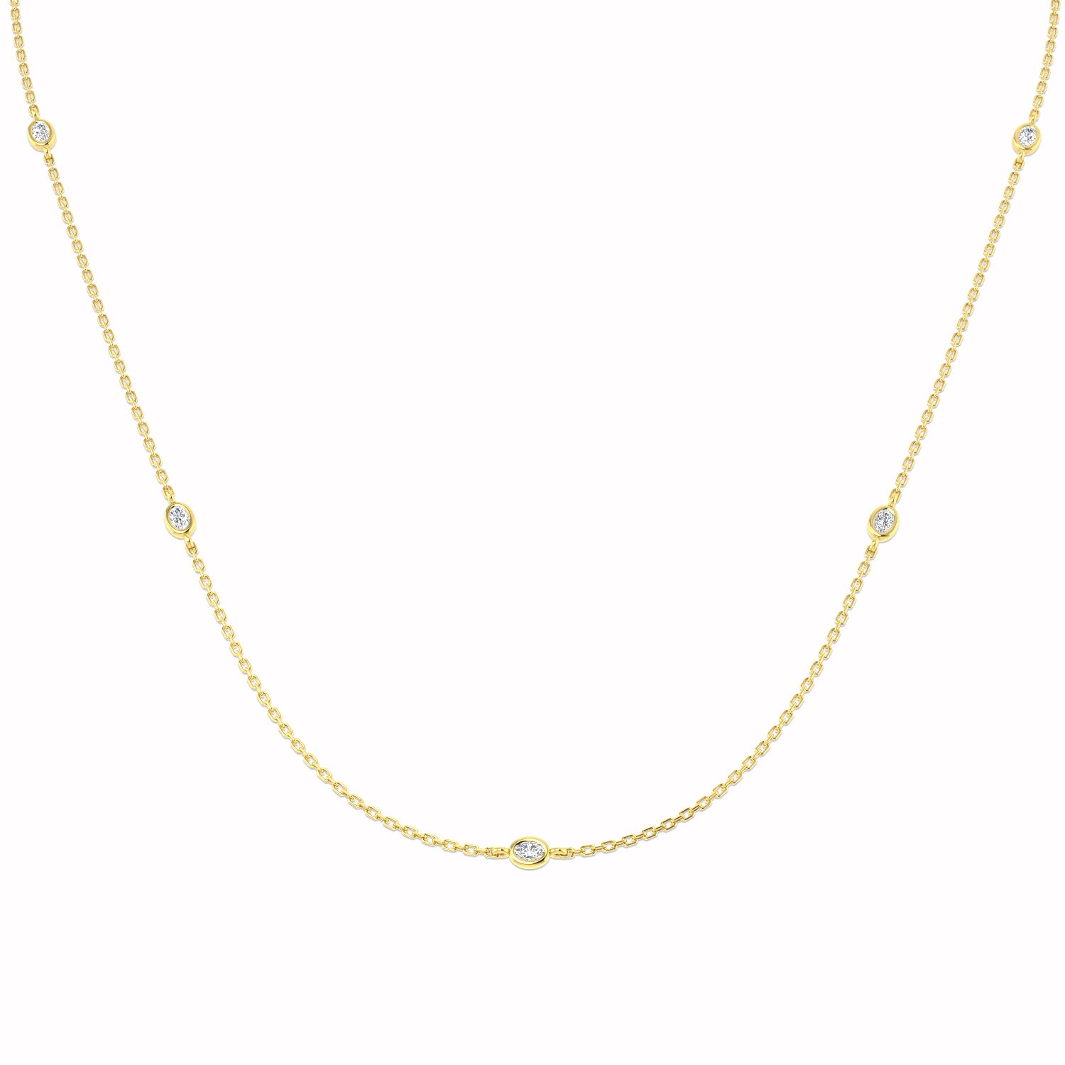 9ct Yellow Gold 0.26ct Laboratory Grown CVD Necklace