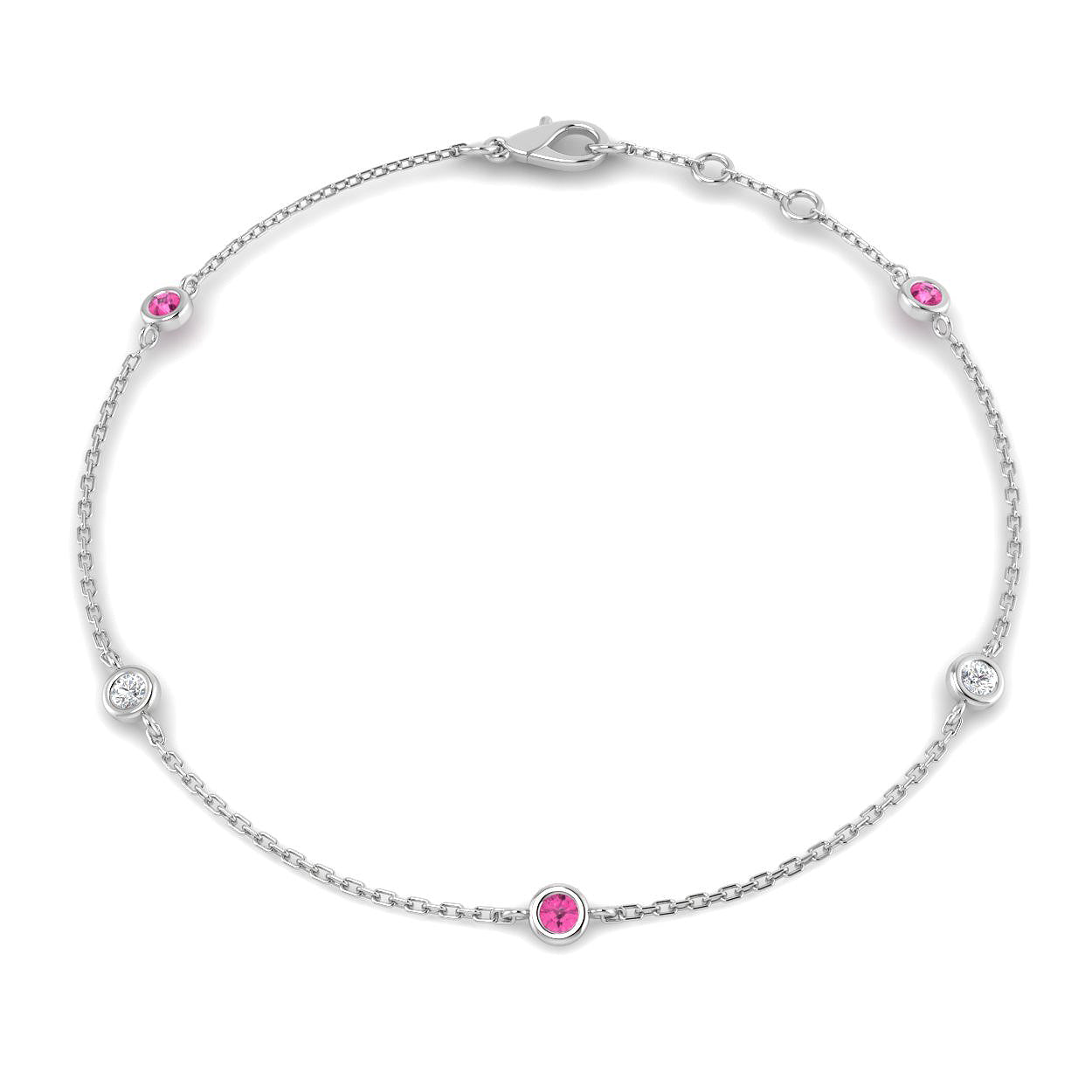 9ct White Gold 0.25ct G SI2 Diamond Bracelet