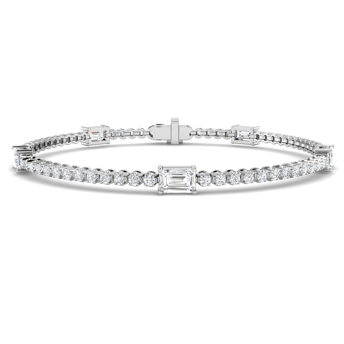 9ct White Gold 4.01ct Laboratory Grown CVD Bracelet