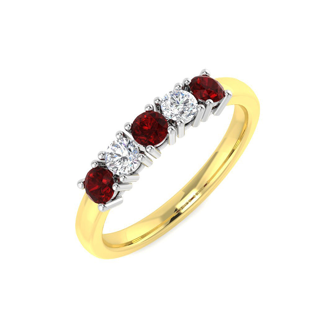 18ct Two-Tone Gold 0.66ct G SI2 Diamond Ring