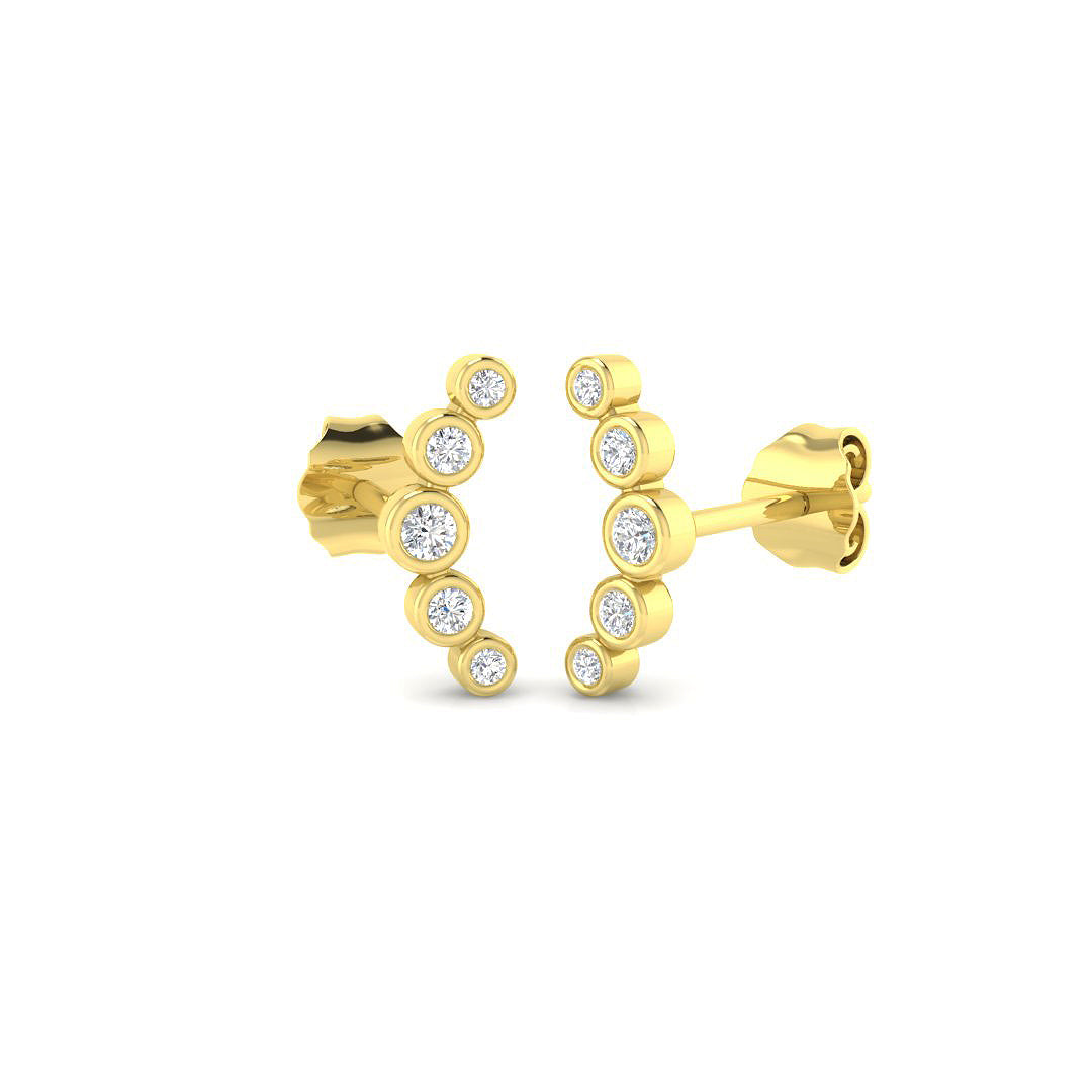 9ct Yellow Gold 0.15ct G SI2 Diamond Earrings