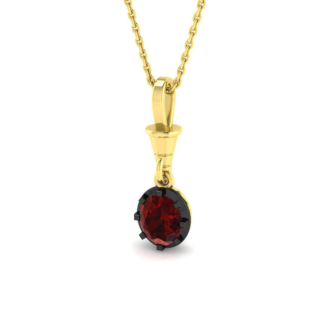 9ct Yellow Gold 0.77ct Ruby Pendant