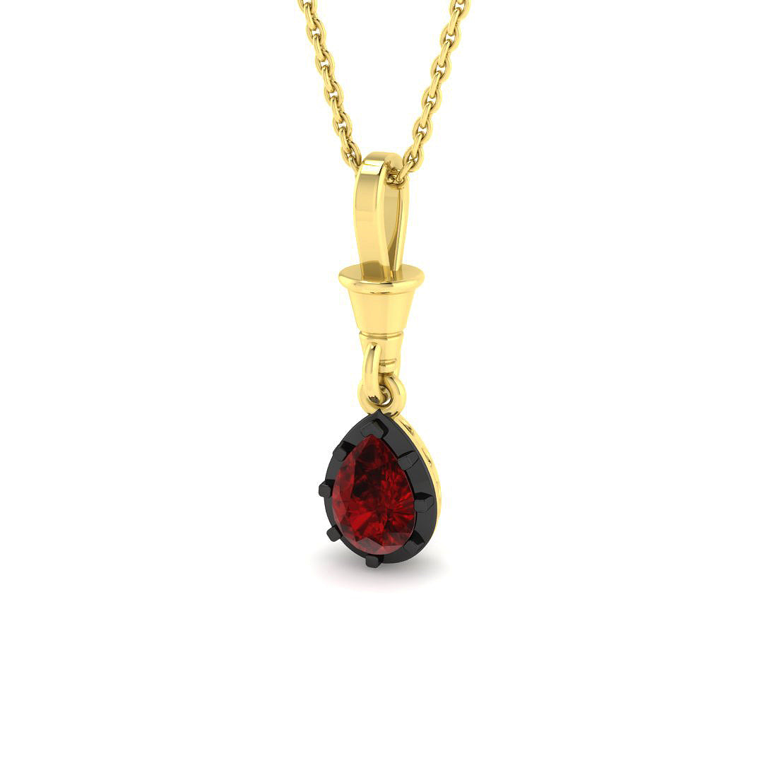 9ct Yellow Gold 0.63ct Ruby Pendant