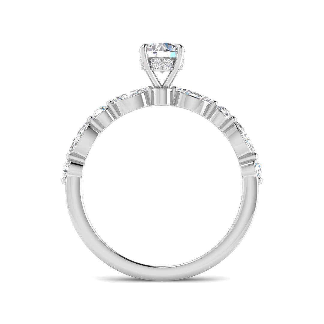 9ct White Gold 0.90ct Laboratory Grown CVD Ring