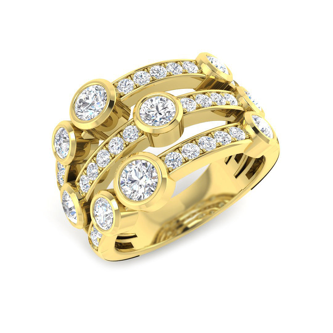 9ct Yellow Gold 1.75ct Laboratory Grown CVD Ring