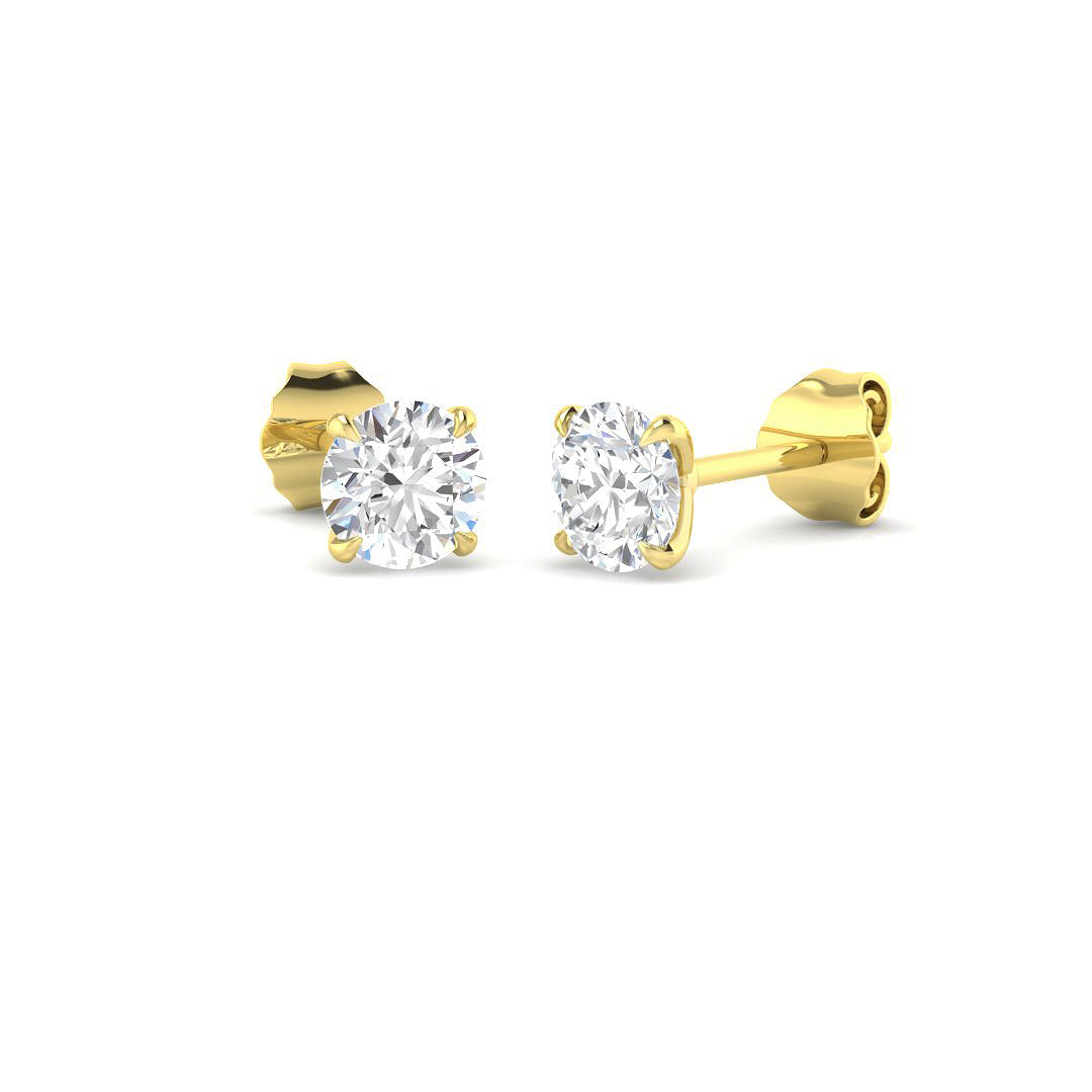 9ct Yellow Gold 1.10ct Laboratory Grown CVD Earrings
