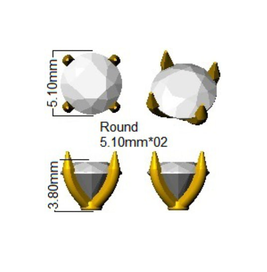 9ct Yellow Gold 1.10ct Laboratory Grown CVD Earrings