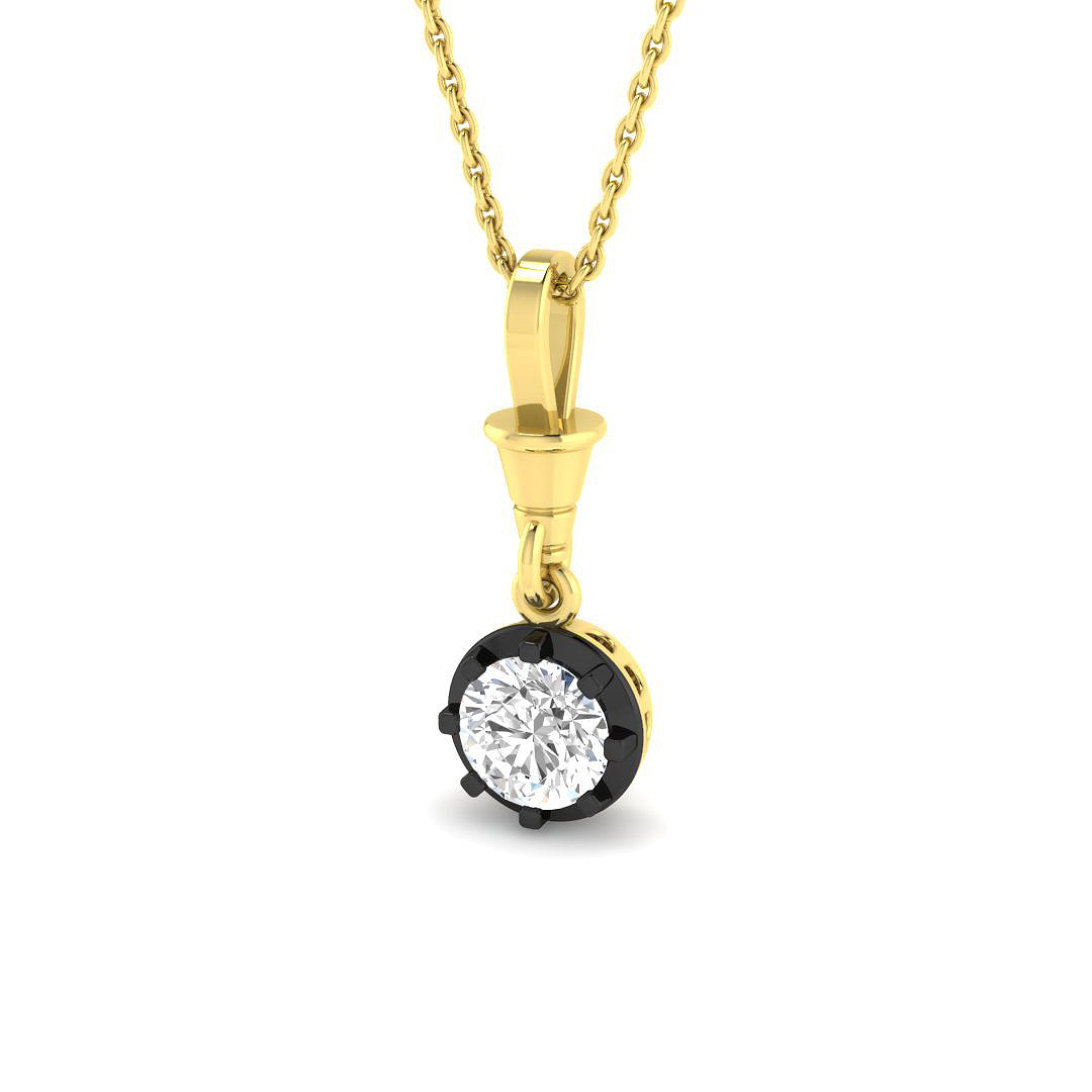 9ct Yellow Gold 0.77ct Laboratory Grown CVD Pendant