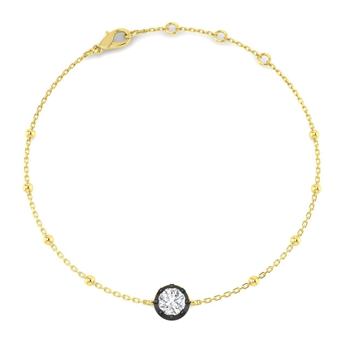 9ct Yellow Gold 0.50ct Laboratory Grown CVD Bracelet