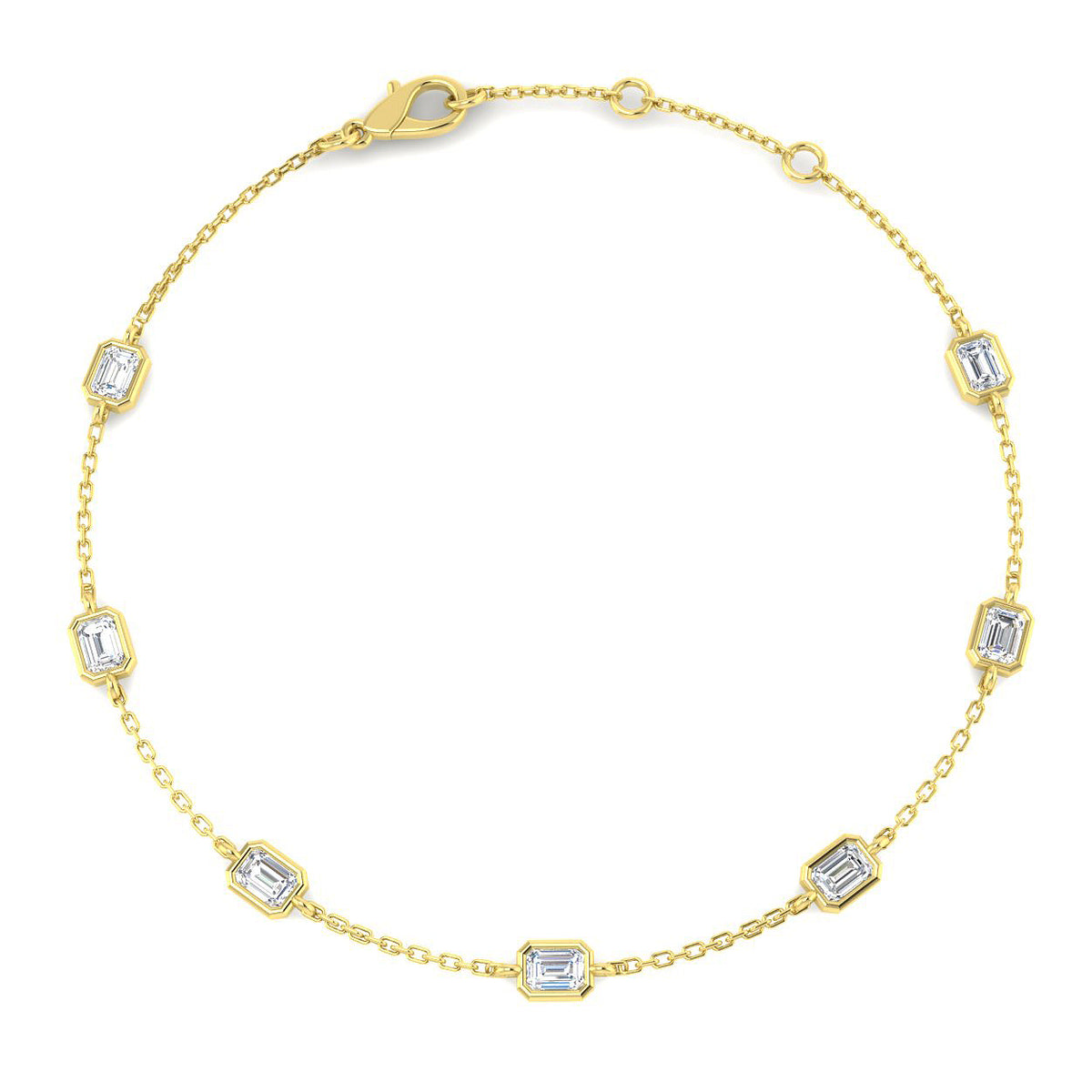 9ct Yellow Gold 0.78ct Laboratory Grown CVD Bracelet