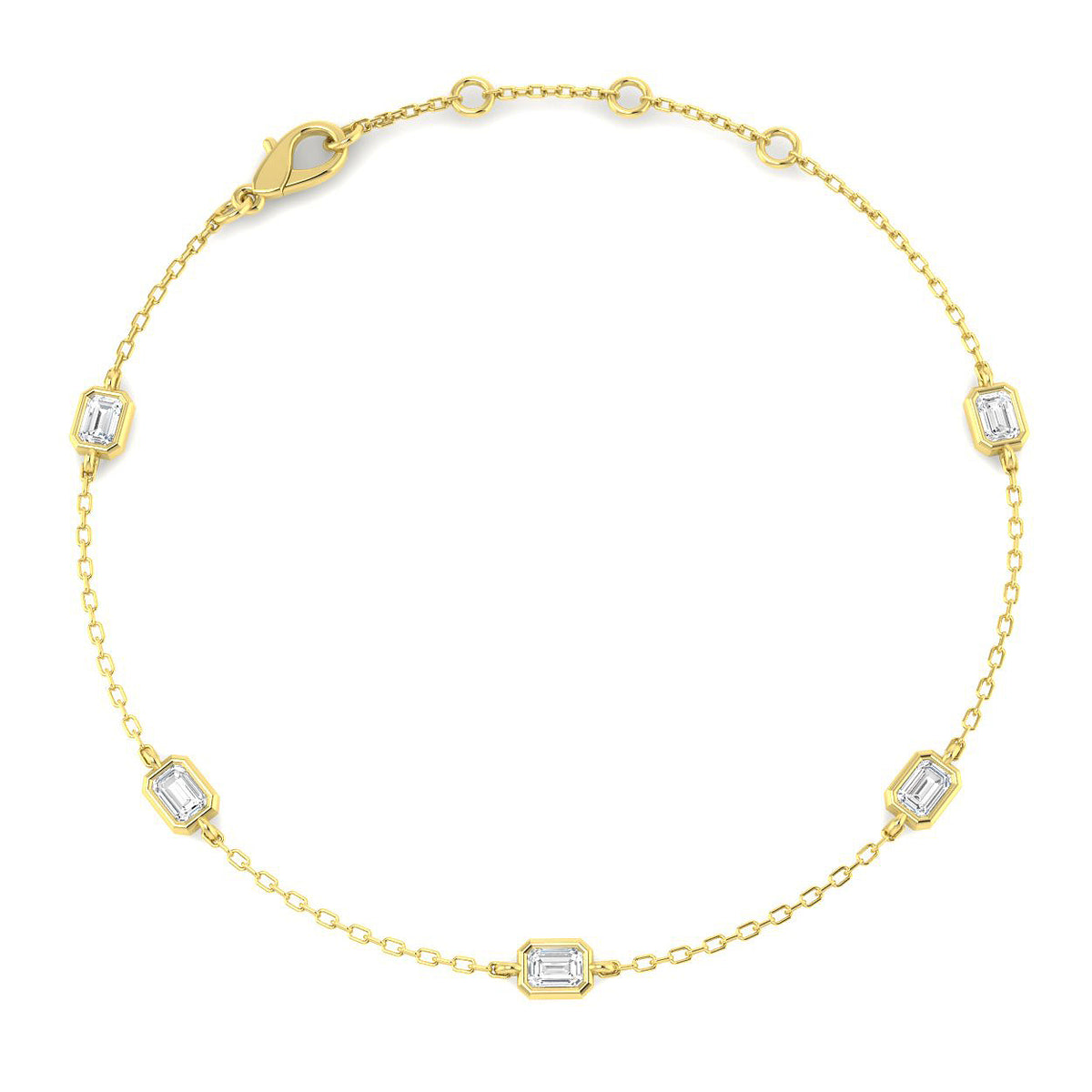 9ct Yellow Gold 0.57ct Laboratory Grown CVD Bracelet