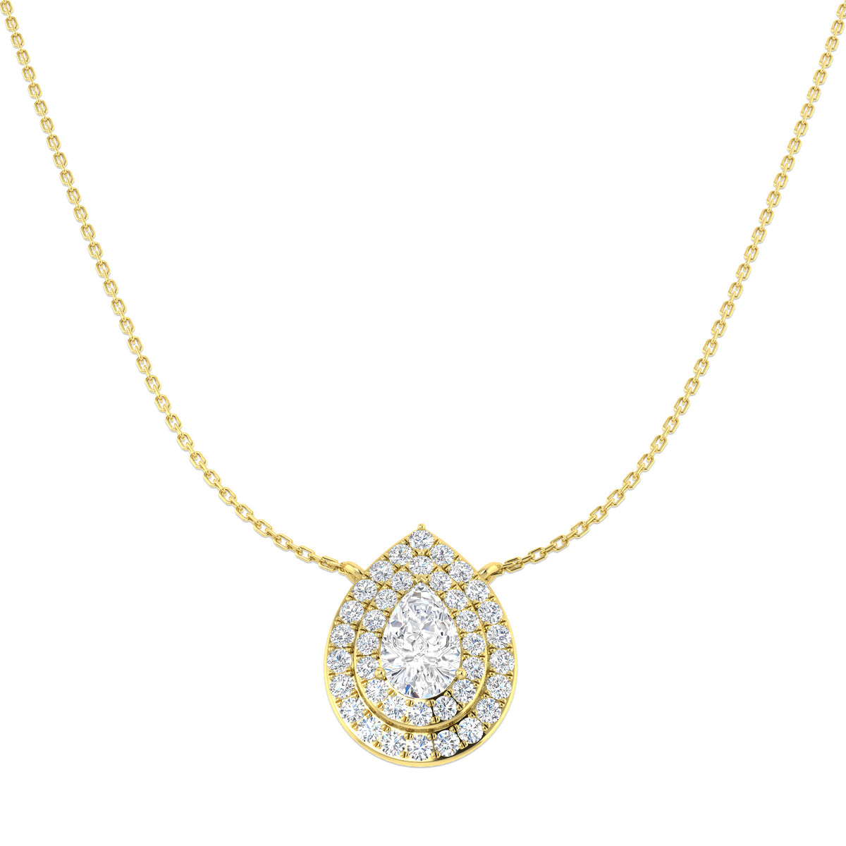 9ct Yellow Gold 0.92ct Laboratory Grown CVD Necklace