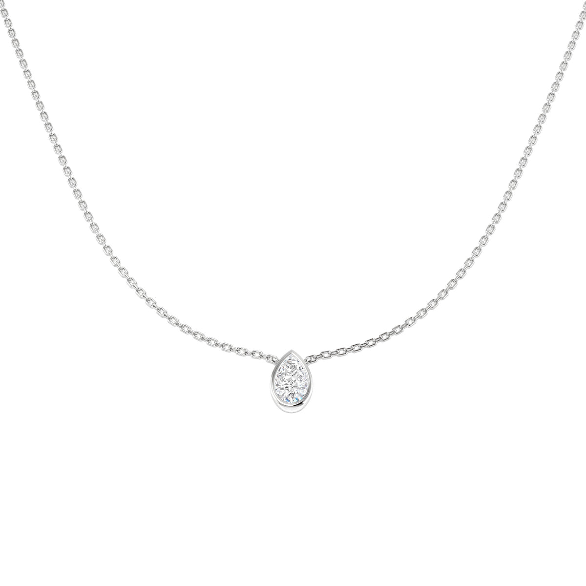 9ct White Gold 0.52ct Laboratory Grown CVD Necklace